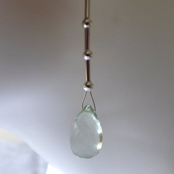 April Showers Earrings D with Fluorite and Sterling Silver 
