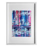 'Distant Bridge' Original A4 Framed Painting - Image 1