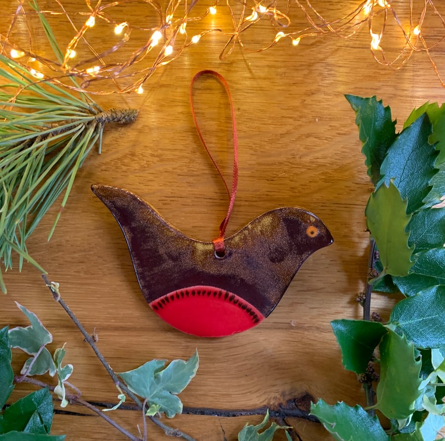 SALE Ceramic Robin Hanger