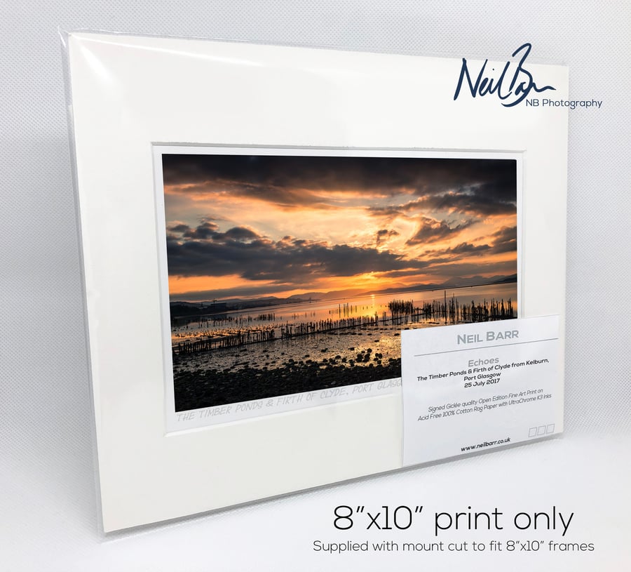 The Timber Ponds & Firth of Clyde Port Glasgow - A5 (10" x 8") Unframed Print