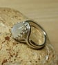 Rainbow moonstone Ring. sterling silver. Reiki jewelry uk. June Birthstone ring. - Image 3