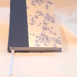 Blue floral A6 notebook