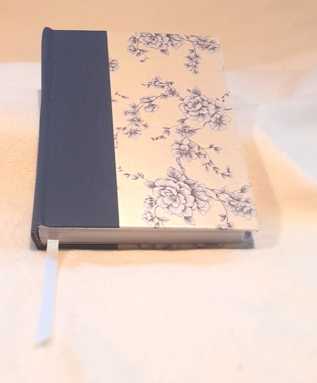 Blue floral A6 notebook
