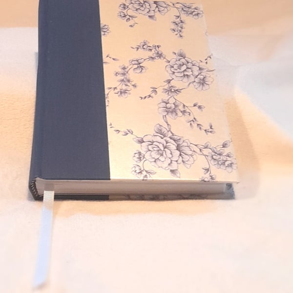 Blue floral A6 notebook