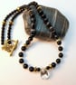 Clear Quartz Teardrop, Sardonyx And Black Onyx Necklace - Handmade In Devon - Image 4