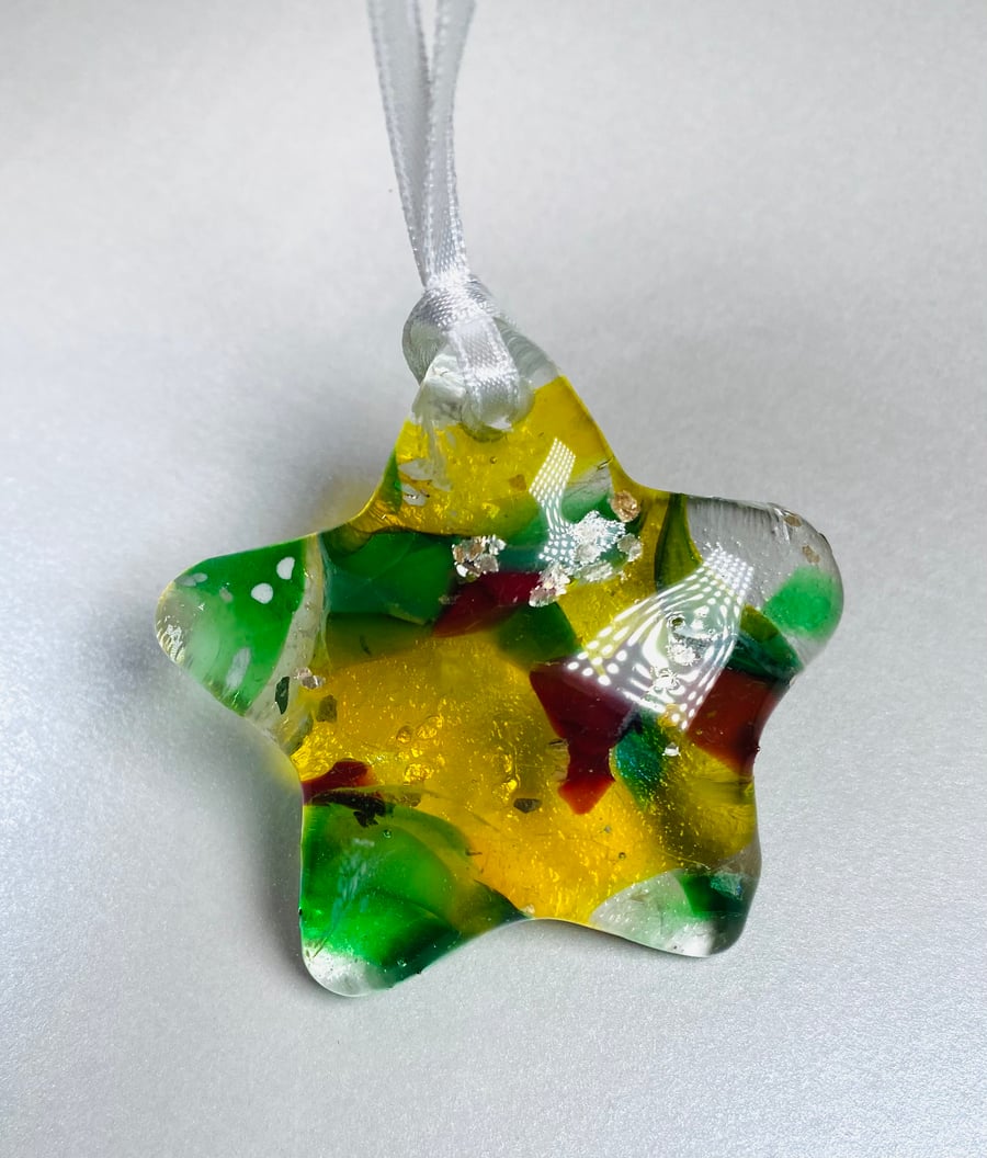 “You’re a star “ fused glass hanging decoration