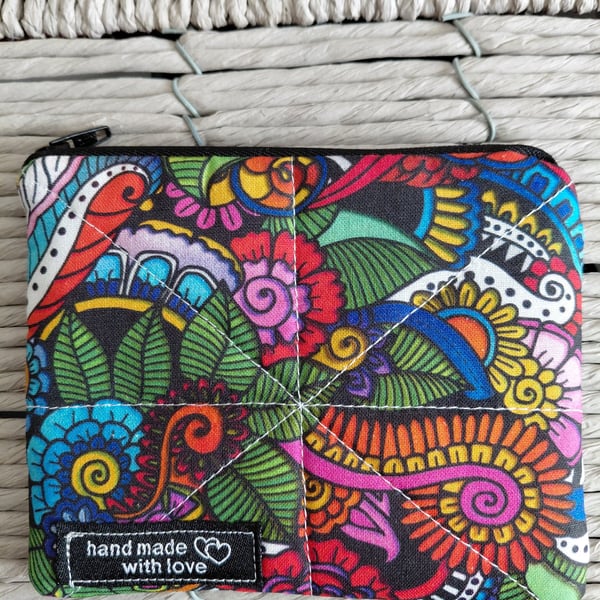 Bright multicoloured Quilted Coin Purse