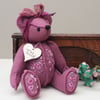 Teddy bear, hand sewn adult collectable artist bear, one of a kind bear