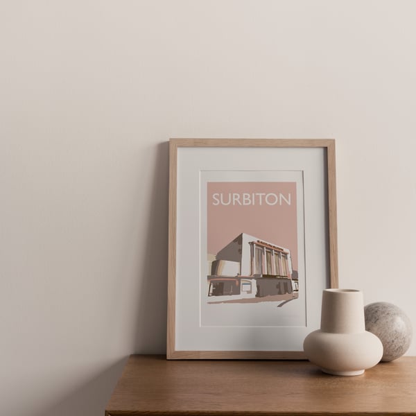 Surbiton, London, UK Giclee Travel Poster