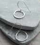   Argentium Silver hoop Earrings Not Quite Round - Image 1