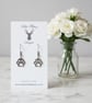 Charm Earrings - Silver Paw Print