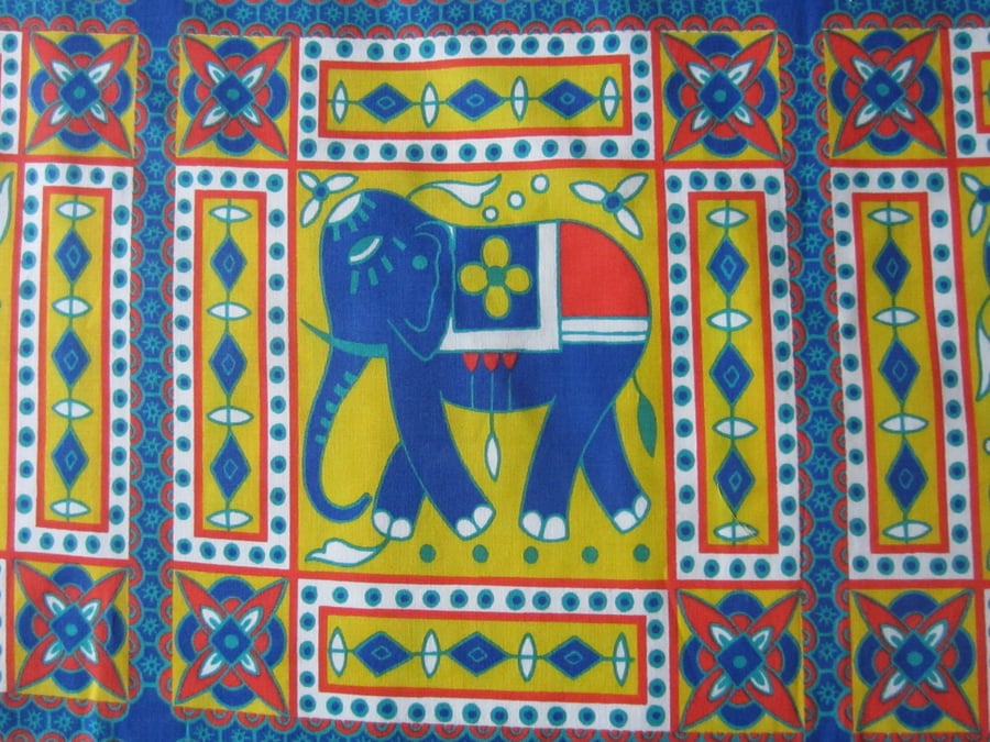 Elephant Panels Fabric Remnant