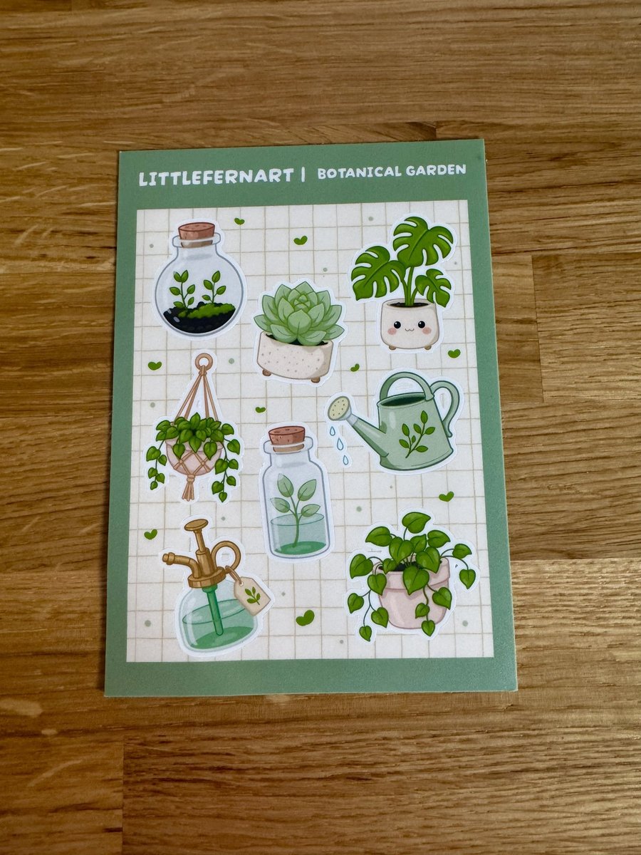 Botanical Sticker Sheet – Houseplants & Plant Lover Stickers – Laminated Vinyl