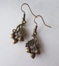 Acorns and Oak Leaf Bronze Tone Earrings - Image 1