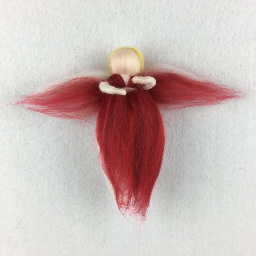 Red woollen fairy or angel SALE
