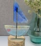 Handmade Fused Glass Boat - Image 4