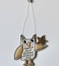 'Little Owl with a Star' - Hanging Decoration - Image 2