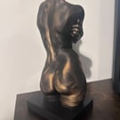 3D Printed, Hand Finished Abstract Art Womans Torso