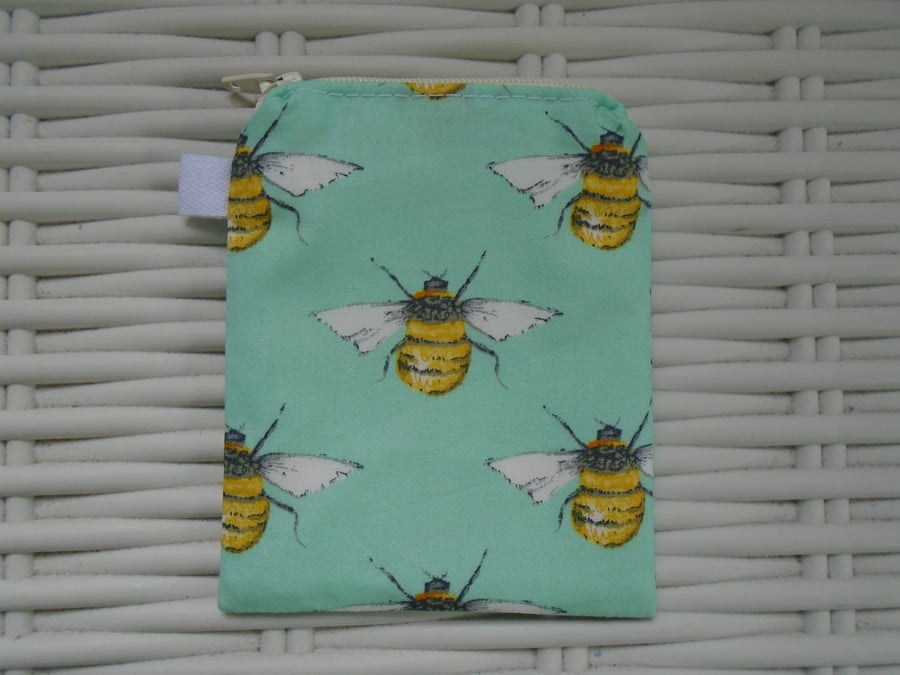 Meadow Bee Coin Purse or Card Holder 