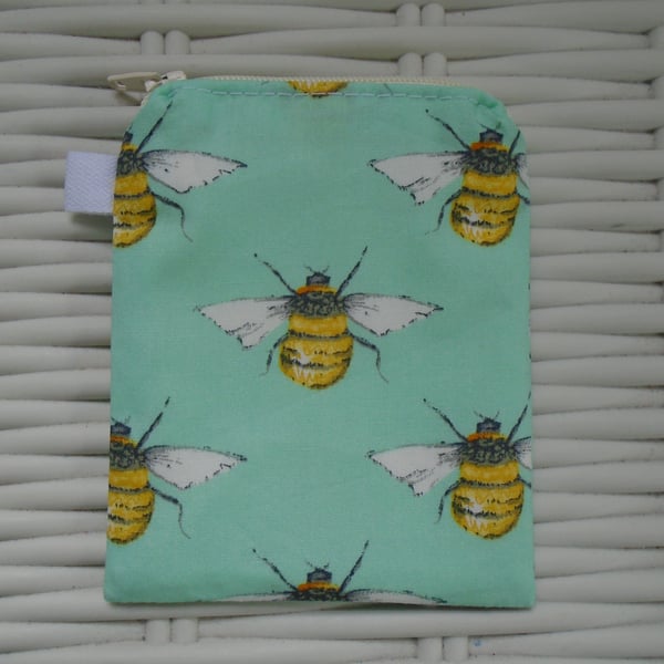 Meadow Bee Coin Purse or Card Holder 