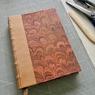 HANDMADE QUARTER BOUND MARBLED JOURNAL