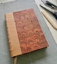 HANDMADE QUARTER BOUND MARBLED JOURNAL
