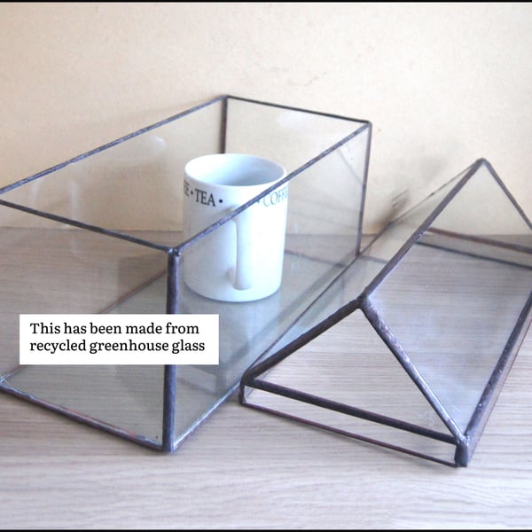 indoor planter closed terrarium with removable top