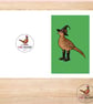 Halloween Pheasant Card – Witch Pheasant in Wellies – Hand Drawn A6 Card - Image 4