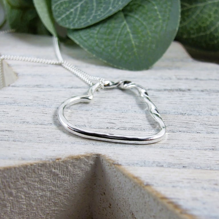 Heart Necklace in Sterling Silver