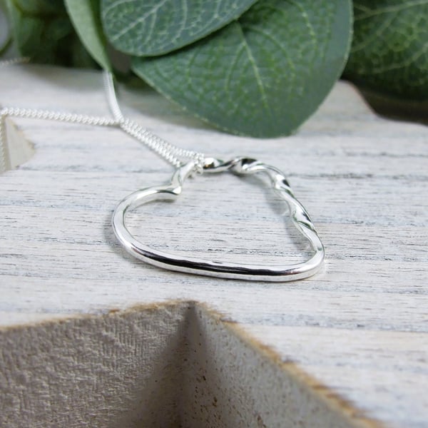 Heart Necklace in Sterling Silver