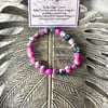 Fuchsia Fire Agate - Elasticated Bracelet 