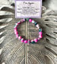 Fuchsia Fire Agate - Elasticated Bracelet 