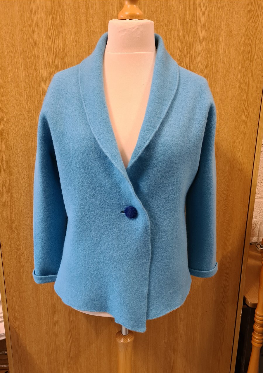 Lambswool felted jacket size large