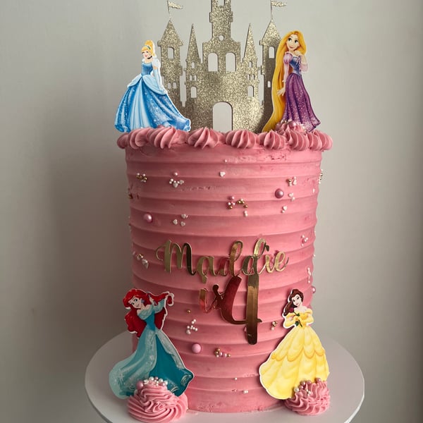 Princess Cake Topper Set With Personalisation
