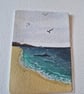 ACEO original watercolour painting collectable art card beach