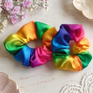 Pack of 2 Satin Rainbow Scrunchies 