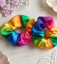 Pack of 2 Satin Rainbow Scrunchies 