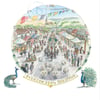 Overton Sheep Fair 2024, 'The Roaring Twenties' Limited Edition Print 23 x 23cm