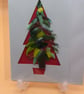 Christmas Tree Fused Glass Card