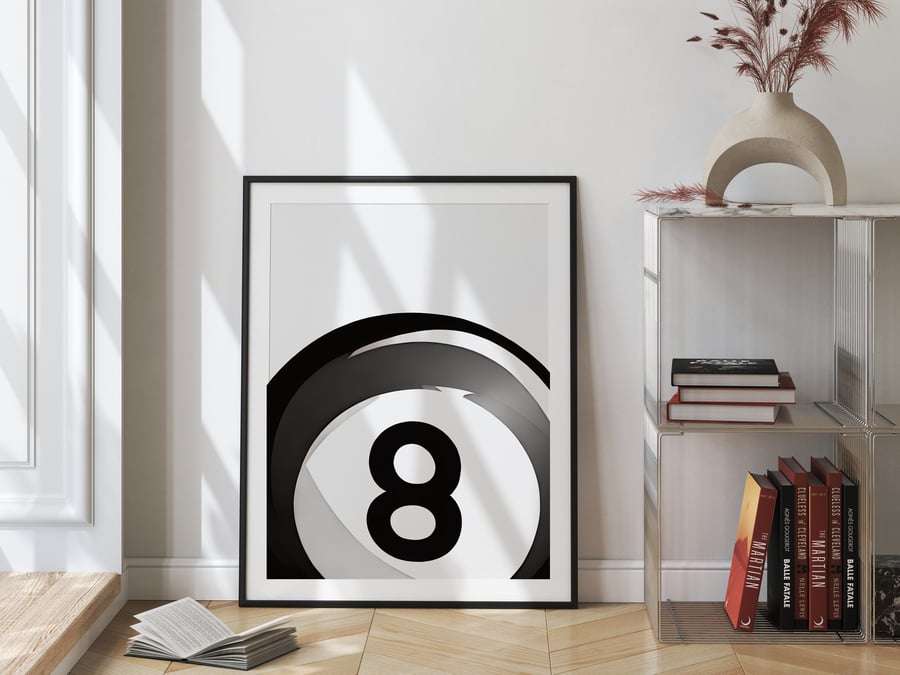 Lucky 8 Ball Art Print Poster