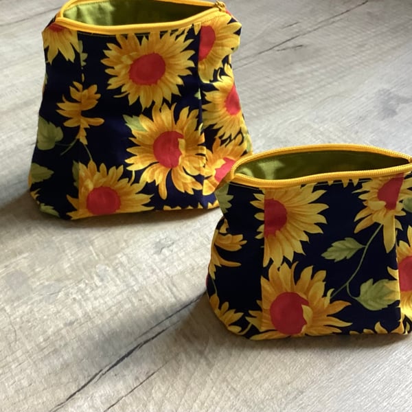 Sunflower make up bags