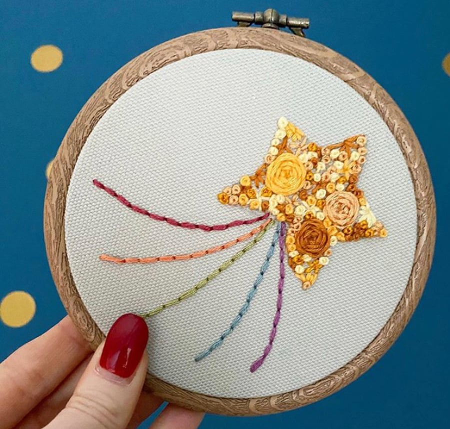 Shooting Star Printable Embroidery Pattern