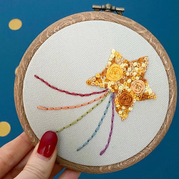 Shooting Star Printable Embroidery Pattern