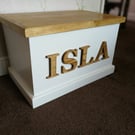 Personalised Toy Box Handmade Wooden with Soft Close Lid