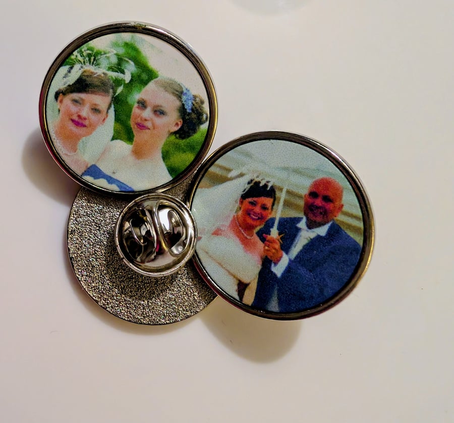 Photo pin badge - personalised 