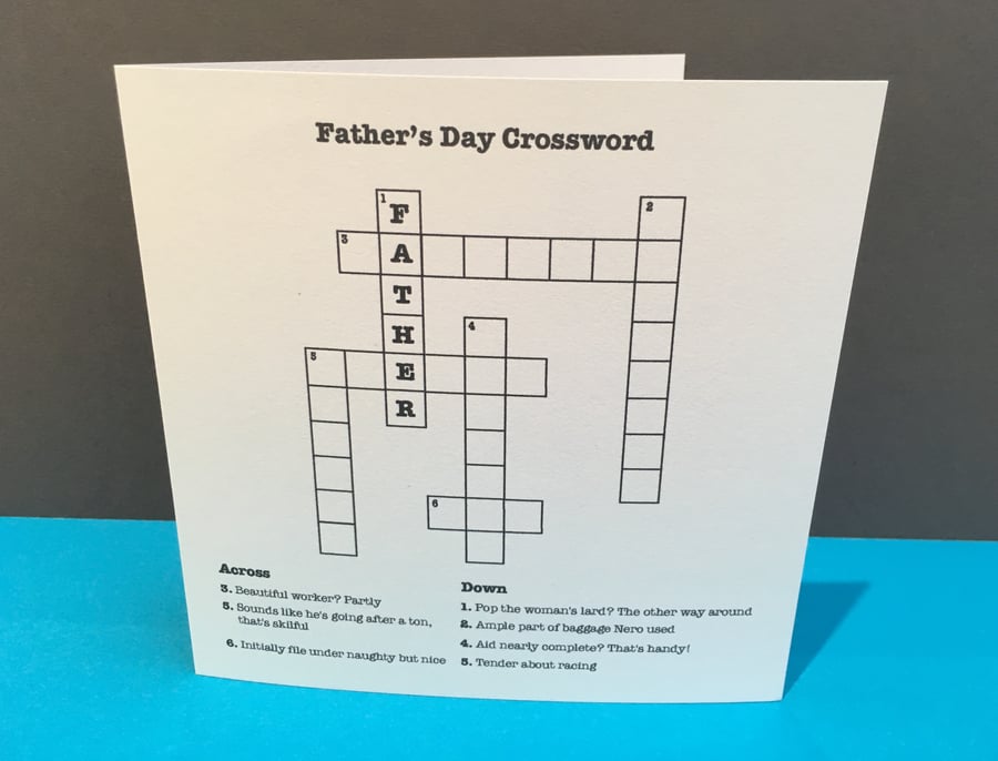 Father's Day Crossword Card