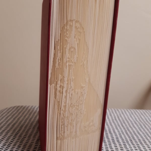 Basset Hound SHADOW CUT & FOLD Book Folding Pattern - EMAILED PDF PATTERN