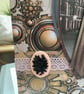 Steampunk elegant lady Victorian London scene card. - Image 4