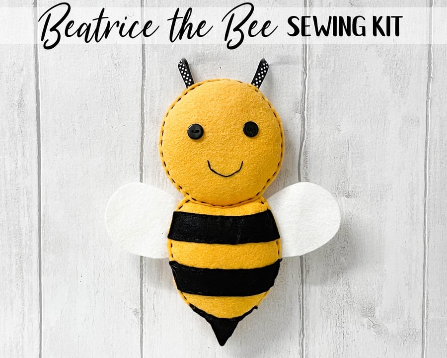 Beatrice the Bee Felt Sewing Kit - Includes everything you need