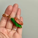 Handmade Teddy Turtle Clay Keyring 